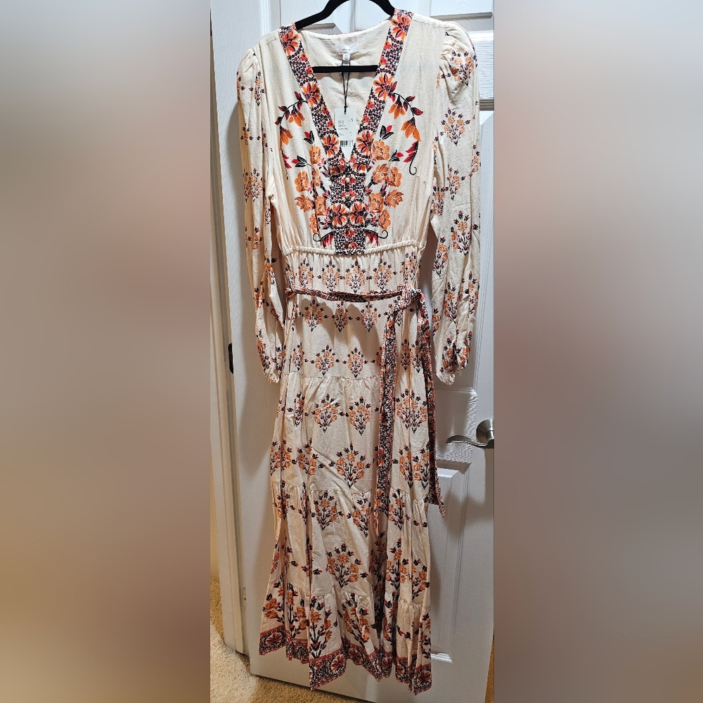 A Loves A Maxi Dress NWT – Floral Neutral Boho Tiered - Picture 3 of 5